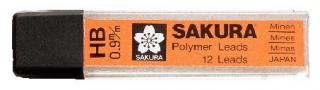Tuhy do mechanické tužky Sakura  12 ks HB průměr: 0,9 mm