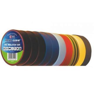 Izolační páska PVC 15/10 barevný mix 10ks
