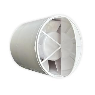 Potrubní ventilátor Klimatom IRIS 150 se zpětnou klapkou a přívodním kabelem