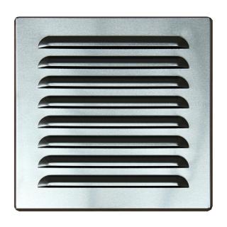 Ventilační mřížka AL 190x190 mm s přírubou 100 mm hliníková