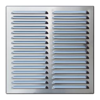 Ventilační mřížka AL 340x340 mm hliníková