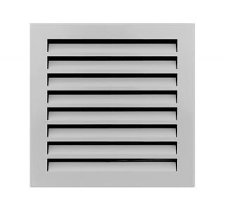 Ventilační mřížka fasádní kovová 190x190 mm FM 190x190 B bílá