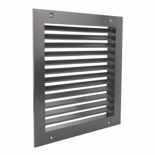 Ventilační mřížka GMAS GRAY 400x400 s nastavitelnou žaluzií, šedá