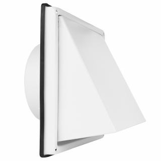Ventilační mřížka nerez 150 mm GM 152 BKNW s klapkou, bílá
