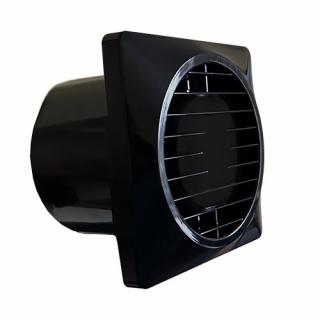Ventilátor koupelnový SOLO 100 T BLACK s časovým spínačem, černý