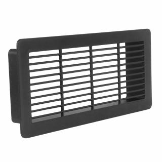 Větrací mřížka plastová, ukončovací 220x90 mm PVC 972B černá