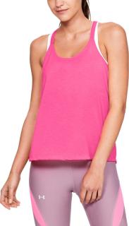 Dámské Tílko Under Armour Whisperlight Tank Foldover Barva: růžová, Velikost: S