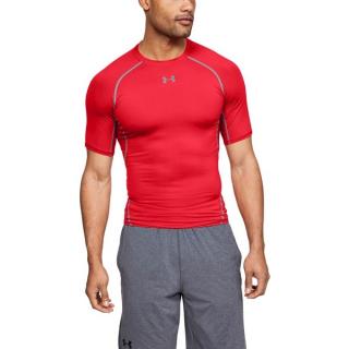 Pánské kompresní tričko Under Armour HeatGear SS Compression Shirt Barva: Červená, Velikost: M