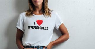 Tričko I LOVE WEBERSPORT.CZ Barva: Bílá, Velikost: M