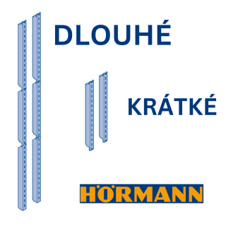 Sada krátkých regálových držáků HÖRMANN (2 kusy) Délka: 708 mm