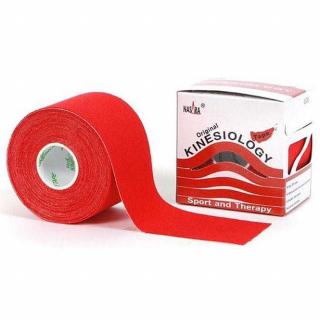 NASARA Kinesiology Tape 5cm x 5m, tejpovací páska Barva: Červená