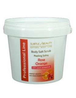 Peelingová sůl Pomeranč-Růže, 1kg