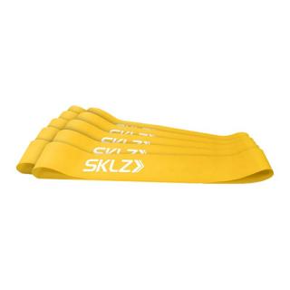 SKLZ MINI BANDS - YELLOW, posilovací smyčka žlutá (slabá), 10 ks