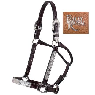 Billy Royal® Silver Plate Fitted II Show Halter (Elegantně stříbrem zdobená halterovka pro westernové koně na výstavy a soutěže.)