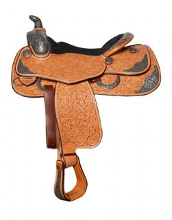 Bob´s - Custom Show Saddle (B11-57) - 16" (Neuvěřitelně povedené výstavní westernové sedlo.)