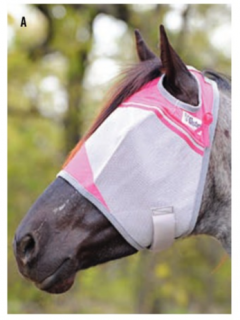 Cashel Crusader Fly Mask Standard (Pink) (Špičková americká maska proti hmyzu. Varianta bez uší. S ochranou 70% před UV!)