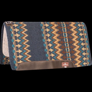Classic Equine Classic Wool Top Pad 34x38  - 1  (2023 - Navy/Chestnut)