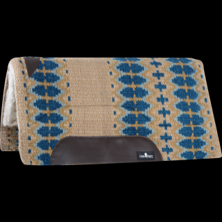 Classic Equine SensorFlex Wool Top Pad (Merino) 32x34  (Sheepskin/Ocean Blue)