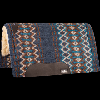 Classic Equine SensorFlex Wool Top Pad (Merino) 34x38  (2022 - Navy/Chestnut)