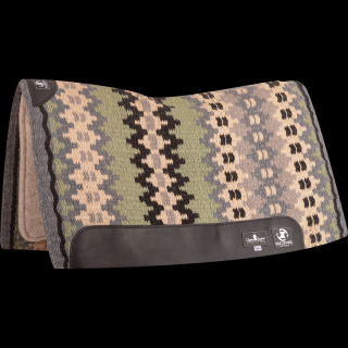 Classic Equine Zone™ Wool Top Zoombang™ Pad 34x38  - 3/4  (2021 - Charcoal/Sage)