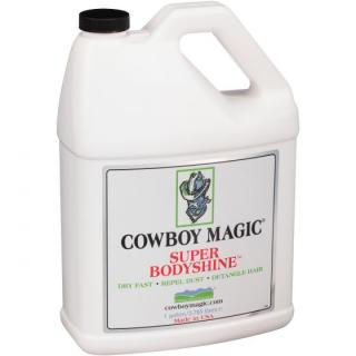 Cowboy Magic Super Bodyshine Gallon (3.78 l) (Se složením pro zářivý superlesk. Rychloschnoucí přípravek, který chrání srst před prachem z arény.)