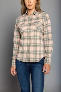Kimes Ranch - Ladies stroker plaid top - Pink