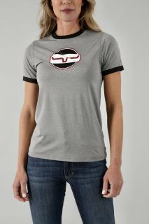 Kimes Ranch Union Made Ringer Tech Tee (Grey Heather) (Dámské šedé tričko Kimes)