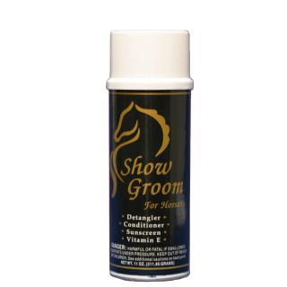 Mr. Groom Show Groom Aerosol 11oz. (311g) (Finální lesk na srst koní s rozčesávadly, kondicionéry, slunečním krémem a vit. E.)