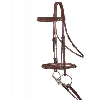 Pinnacle Hunter Classic II Bridle (Hunterová uzdečka s pletenými koženými otěžemi.)