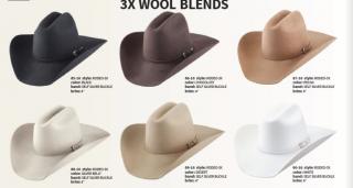 Rodeo King Hat 3X Wool Blend Rodeo 4" Brim (Westernový klobouk pro reining/all around v černé barvě.)