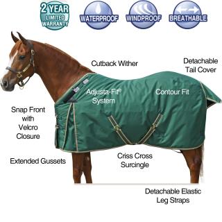 StormShield® 1200D CUTBACK Turnout Blanket (Představuje zimní deku, která je na prvním místě v odolnosti v jakékoliv situaci či počasí.)