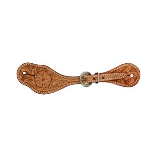 Western Spur Strap Slim with Flower punch