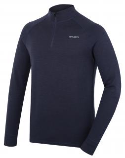 HUSKY ARON ZIP M dk.blue merino mikina varianta: XXL