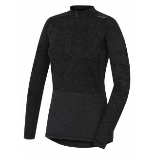 HUSKY MERINO dámské triko zip černá 21 varianta: L