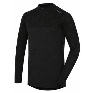 HUSKY MERINO pánské triko zip černá 21 varianta: XXL
