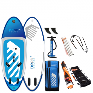 Nafukovací plovák Neon + Skládací komplet s plachtou RRD Sup Sail Velikost v m²: 3.5m², Výtlak plováku: 185 l