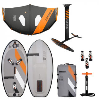 Nafukovací PRO set na wingfoiling Velikost v m²: 4.0m², Výtlak: 100 l, Velikost foilu: 1250 (cm2)