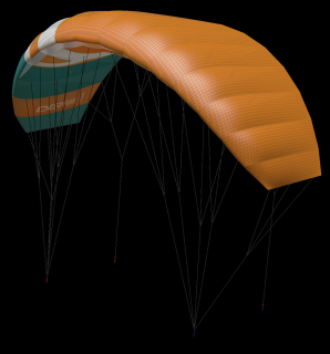 Tréninkový drak CrossKites Quattro s ručkami Velikost v m²: 3.5m²