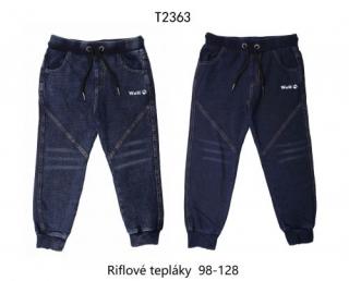 Kalhoty chlapecké riflové ( 2 barvy) WOLF, VELIKOST 98-128 barva: tmavěmodrá, velikost: 116