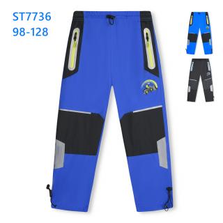 Kalhoty chlapecké šusťákové (3 barvy) KUGO,VELIKOST 98-128 barva: modrá, velikost: 128