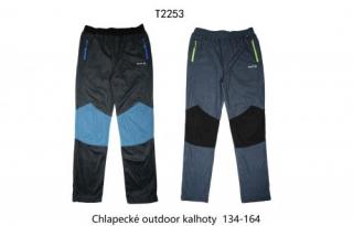 Kalhoty dětské kostkované oudoorové kalhoty (2 barvy) WOLF,VELIKOST 134-164 barva: petrolejová, velikost: 158