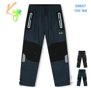 Kalhoty dětské kostkované oudoorové kalhoty (3 barvy) KUGO,VELIKOST 134-164 velikost: 134, vzor: modrá kostka