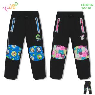 Kalhoty softshellové chlapecké a dívčí teplé (4 barvy) KUGO,VELIKOST 80-110 barva: černá, velikost: 80