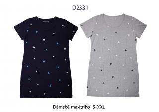 Maxitriko-noční košile (2 barvy) WOLF, VELIKOST M-XXXL barva: tmavěmodrá, velikost: S