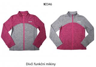 Mikina dívčí funkční (2 barvy) WOLF,VELIKOST 116-152 barva: šedý melír, velikost: 116