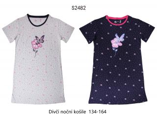 Noční košile dívčí (2 barvy)WOLF, VELIKOST 134-164 barva: šedý melír, velikost: 140