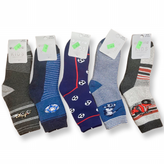 Ponožky chlapecké teplé (5 barev) AURA VIA, VELIKOST 32-35 pořadí na obrázku: 1, velikost: 32-35
