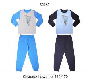 Pyžamo chlapecké  (2 barvy) WOLF,VELIKOST 134-170 barva: modrá, velikost: 140