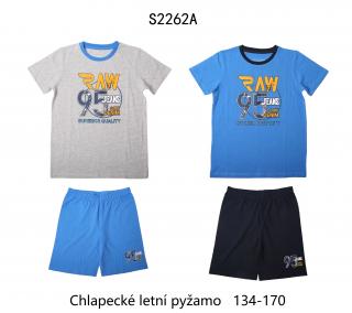 Pyžamo chlapecké letní (2 barvy) WOLF,VELIKOST 134-170 barva: šedý melír, velikost: 140