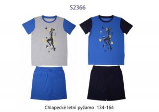 Pyžamo chlapecké letní (2 barvy) WOLF,VELIKOST 134-170 barva: šedý melír, velikost: 158